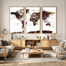 World Map Canvas Print – Detailed Map of the World Wall Art by MyGreatCanvas | Canvas Wall Art Prints | Photo Prints & Wall Decor