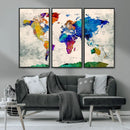 World Map Canvas Print – Framed Travel Map Wall Art for by MyGreatCanvas | Canvas Wall Art Prints | Photo Prints & Wall Decor