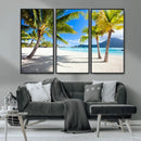 Blue Beach and Sea Wall Art Canvas Print by MyGreatCanvas | Canvas Wall Art Prints | Photo Prints & Wall Decor