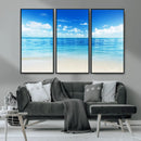 Beach Scene Canvas Wall Art Print – Tranquil Ocean Horizon by MyGreatCanvas | Canvas Wall Art Prints | Photo Prints & Wall Decor