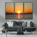 Golden Horizon Sunset Over Ocean Wall Art Canvas Print – by MyGreatCanvas | Canvas Wall Art Prints | Photo Prints & Wall Decor