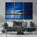 Blue Sunset Ocean Canvas Wall Art Print – Serene Coastal by MyGreatCanvas | Canvas Wall Art Prints | Photo Prints & Wall Decor