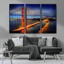 Large Wall Art San Francisco Canvas Print - Wonderful Golden