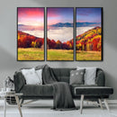 Autumn Mountain Foggy Landscape Wall Art Canvas Print | by MyGreatCanvas | Canvas Wall Art Prints | Photo Prints & Wall Decor
