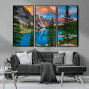 Canadian Rockies Moraine Lake Wall Art Canvas Print, Pine