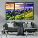 Green Hills and Sunset Wall Art Print - Scenic Landscape by MyGreatCanvas | Canvas Wall Art Prints | Photo Prints & Wall Decor