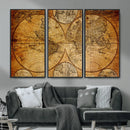 Vintage World Map Canvas Print – Antique Push Pin Travel by MyGreatCanvas | Canvas Wall Art Prints | Photo Prints & Wall Decor