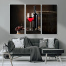 Red Wine and Bottle Canvas Print