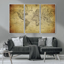 Push Pin World Map Canvas Print – Travel Tracker Wall Art