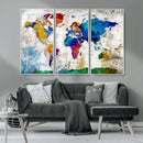 World Map Canvas Print – Framed Travel Map Wall Art for by MyGreatCanvas | Canvas Wall Art Prints | Photo Prints & Wall Decor