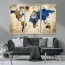World Map Canvas Print – Detailed Map of the World Wall Art by MyGreatCanvas | Canvas Wall Art Prints | Photo Prints & Wall Decor