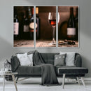 Red Wine and Bottle Canvas Print by MyGreatCanvas | Canvas Wall Art Prints | Photo Prints & Wall Decor