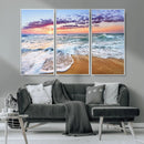 Coastal Sunset Art Beach Canvas Wall Art Print | Ocean Waves by MyGreatCanvas | Canvas Wall Art Prints | Photo Prints & Wall Decor