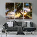 Tropical Island Sunset on the Beach Palms Wall Art Canvas by MyGreatCanvas | Canvas Wall Art Prints | Photo Prints & Wall Decor