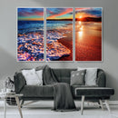 Colorful Coastal Sunset on the Beach Canvas Print, Ocean