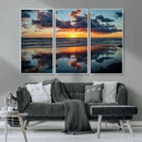 Beach Sunset Print - Stunning Ocean Canvas Artwork with
