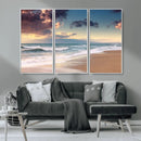 Cloudy Weather Beach Sunset Canvas Print | Sunrise Wall Art by MyGreatCanvas | Canvas Wall Art Prints | Photo Prints & Wall Decor