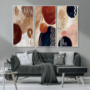 Boho Wall Art Canvas Print Set Mid-Century Prints Bohemian