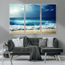Majestic Ocean Wave Wall Art Canvas | 3 Panel Large Seascape