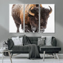 Bison Wall Art Canvas Print For Farmhouse, Wild Animal Wall by MyGreatCanvas | Canvas Wall Art Prints | Photo Prints & Wall Decor