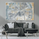 Radiant Abstract Wood Rings Canvas Art – Modern Triptych by MyGreatCanvas | Canvas Wall Art Prints | Photo Prints & Wall Decor