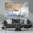 Blue Multi Panel Abstract Wall Art Canvas, Abstract Blue and