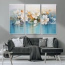 Abstract Flower Wall Art Canvas Print