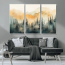 Abstract Forest Print - Mountain Wall Art | Autumn Landscape