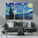 Vincent Van Gogh The Starry Night Abstract Wall Art Canvas