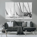 Yacht Sailboat Regatta Canvas Wall Art Canvas Print