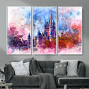 Disney Wall Art: Dreamy Watercolor Cinderella Castle Canvas by MyGreatCanvas | Canvas Wall Art Prints | Photo Prints & Wall Decor