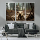 Jesus Lost Lamb Canvas Wall Art – Heartwarming Woodland by MyGreatCanvas | Canvas Wall Art Prints | Photo Prints & Wall Decor