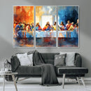 Abstract Watercolor The Last Supper Wall Art