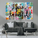 Life Beautiful Art Print - Banksy Graffiti Wall Art Canvas by MyGreatCanvas | Canvas Wall Art Prints | Photo Prints & Wall Decor