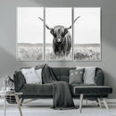 Highland Cow Canvas Wall Art – Majestic Beauty in Black and by MyGreatCanvas | Canvas Wall Art Prints | Photo Prints & Wall Decor