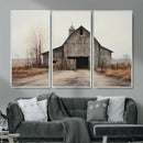 Farmhouse Rustic Barn Wall Art Canvas Print – Framed and
