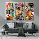 Abstract Art Collage Wall Art Canvas Print – Framed, Ready