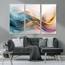 Abstract Flowing Colors Wall Art Canvas Print
