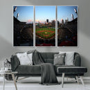 PNC Park Evening Game Triple Canvas Wall Art - Pittsburgh