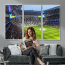 Tottenham Hotspur Stadium Canvas Print, Match Day Triple