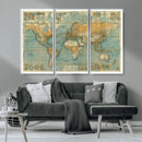 Push Pin World Map Canvas Print – Travel Tracker Wall Art