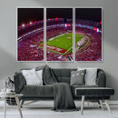 Bryant-Denny Stadium Night Game Triple Canvas Wall Art - by MyGreatCanvas | Canvas Wall Art Prints | Photo Prints & Wall Decor