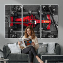 Ferrari Pit Stop Canvas Wall Art – Precision and Speed