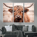 Vintage Scottish Highland Cow Cattle Art Print Farmhouse