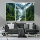 Mountain Forest River Canvas Wall Art Print - Serene Nature by MyGreatCanvas | Canvas Wall Art Prints | Photo Prints & Wall Decor