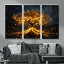 Golden Tree of Life Canvas Wall Art Print - Majestic Glowing by MyGreatCanvas | Canvas Wall Art Prints | Photo Prints & Wall Decor