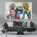 Shai Yossef Style Canvas Art - Joyful African Black Kids