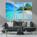 Tropical Beach Wall Art Canvas Print - Serene Ocean by MyGreatCanvas | Canvas Wall Art Prints | Photo Prints & Wall Decor