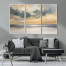 Modern Coastal Artwork with Vibrant Abstract Ocean Waves
