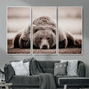 Grizzly Bear Wall Art Print - Bear Canvas Wall Art - Rustic